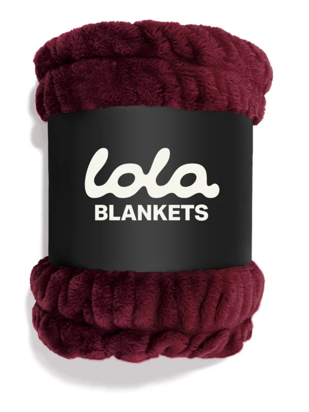 Lola Blankets Medium Burgundy Plush Throw Blanket